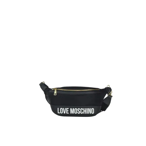 Love Moschino , City Lover Logo Marsupio ,Black female, Sizes: ONE SIZE