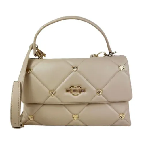 Love Moschino , Cream Handbag with Adjustable Detachable Strap ,White female, Sizes: ONE SIZE