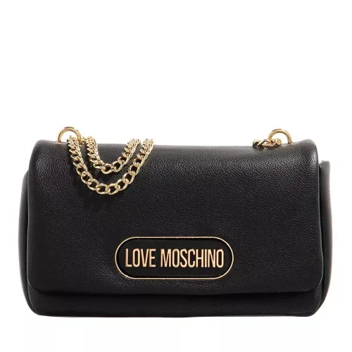 Love Moschino Crossbody Bags - Borsa Rectangular Plaque Pu - black - Crossbody Bags for ladies