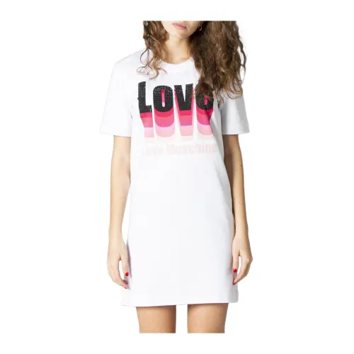 Love Moschino , Dresses print ,White female, Sizes: