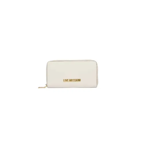 Love Moschino , Ivory Wallet ,Beige female, Sizes: ONE SIZE