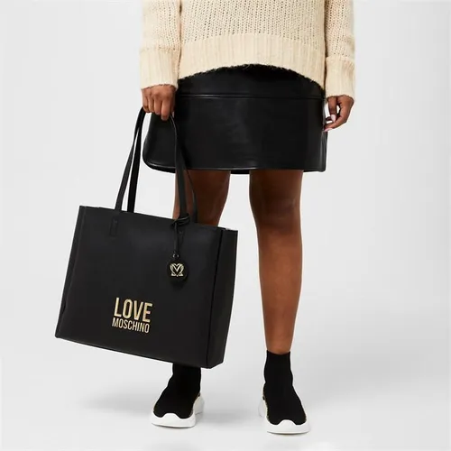 LOVE MOSCHINO Lettering Shopper - Black