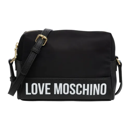 Love Moschino , Logo Print Crossbody Bag ,Black female, Sizes: ONE SIZE