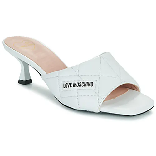 Love Moschino  LOVE MOSCHINO QUILTED  women's Mules / Casual Shoes in White