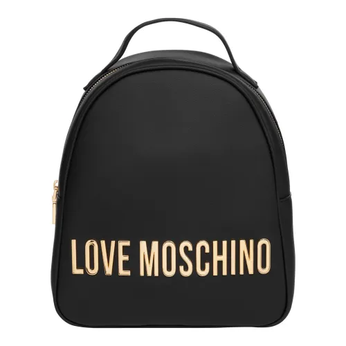 Love Moschino , Maxi Lettering Backpack ,Black female, Sizes: ONE SIZE