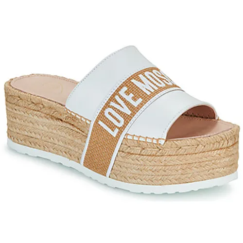 Love Moschino  MULE RIBBON  women's Mules / Casual Shoes in White