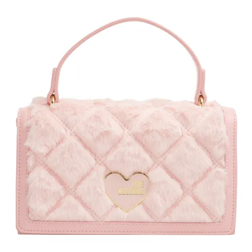 Love Moschino , Plain Handbag with Detachable Strap ,Pink female, Sizes: ONE SIZE