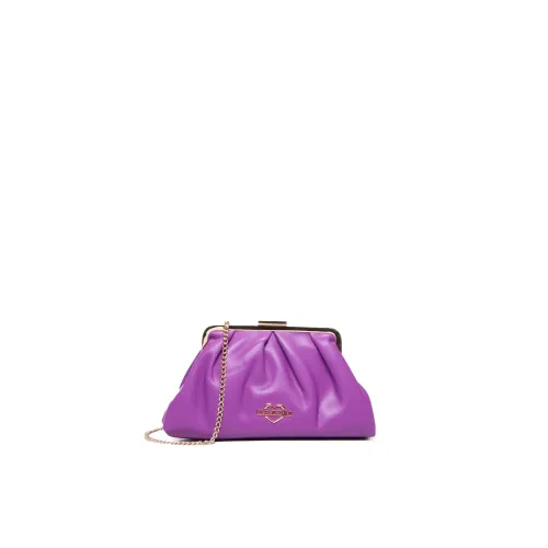 Love Moschino , Purple Shoulder Bag with Gold Logo ,Purple female, Sizes: ONE SIZE