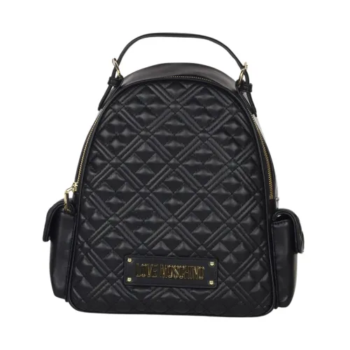Love Moschino , Quilted Backpack ,Black female, Sizes: ONE SIZE