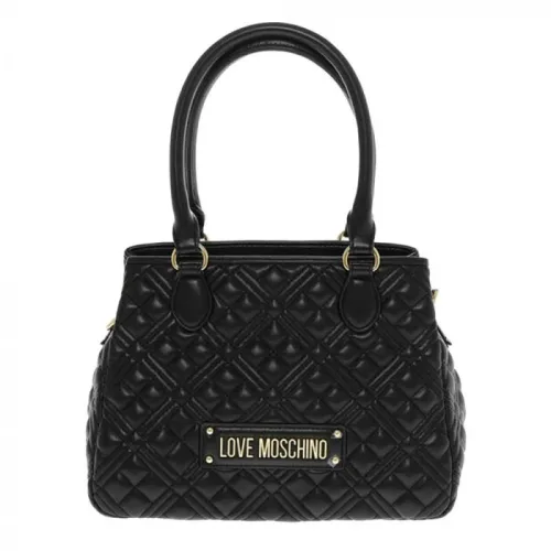 Love Moschino , Quilted Handbag in Black ,Black female, Sizes: ONE SIZE