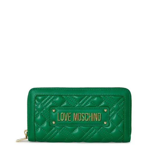 LOVE MOSCHINO Quilted Logo Zipped Purse - Green