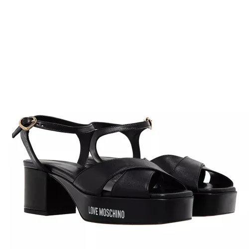 Love Moschino Sandals - Rubber Logo - black - Sandals for ladies