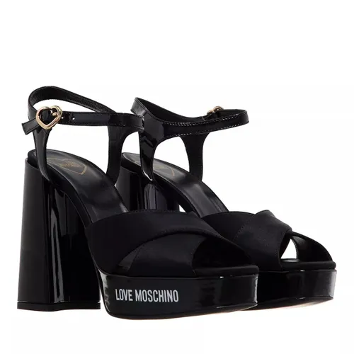 Love Moschino Sandals - Rubber Logo - black - Sandals for ladies
