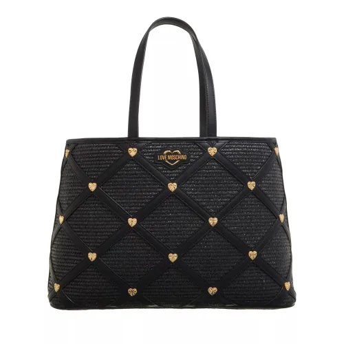Love Moschino Shopping Bags - Shopper Raffia - black - Shopping Bags for ladies
