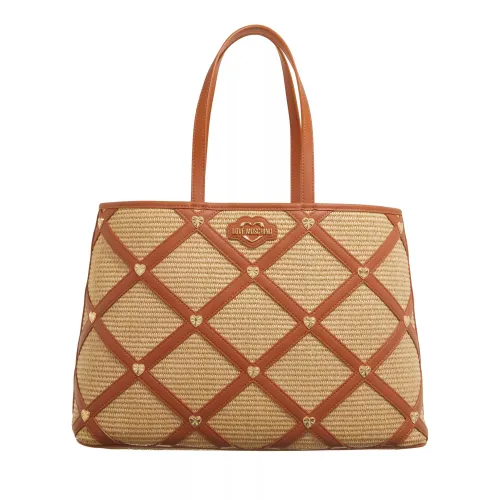 Love Moschino Shopping Bags - Shopper Raffia - brown - Shopping Bags for ladies