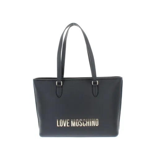Love Moschino , Shoulder Bag in Black PU ,Black female, Sizes: ONE SIZE