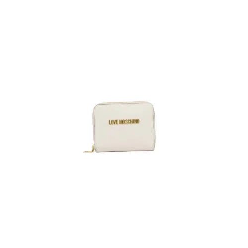 Love Moschino , Small Ivory Wallet ,White female, Sizes: ONE SIZE