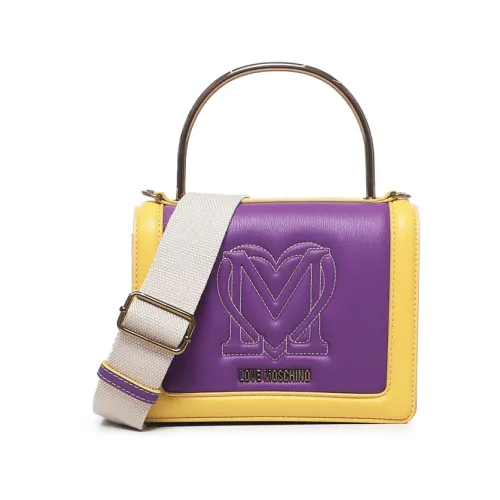 Love Moschino , Stylish Mini Shoulder Bag Purple Yellow ,Multicolor female, Sizes: ONE SIZE