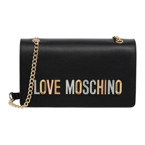 Love Moschino , Stylish Shoulder Bag with Magnet Closure ,Black female, Sizes: ONE SIZE
