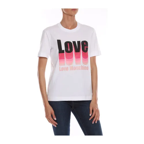 Love Moschino , Stylish Women`s T-Shirt ,White female, Sizes: