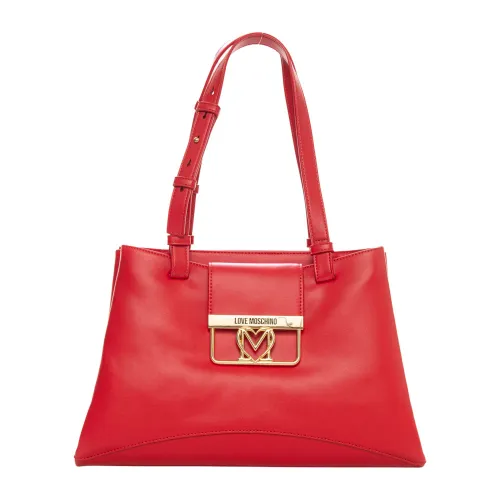 Love Moschino , Three Compartment Shopping Bag ,Red female, Sizes: ONE SIZE
