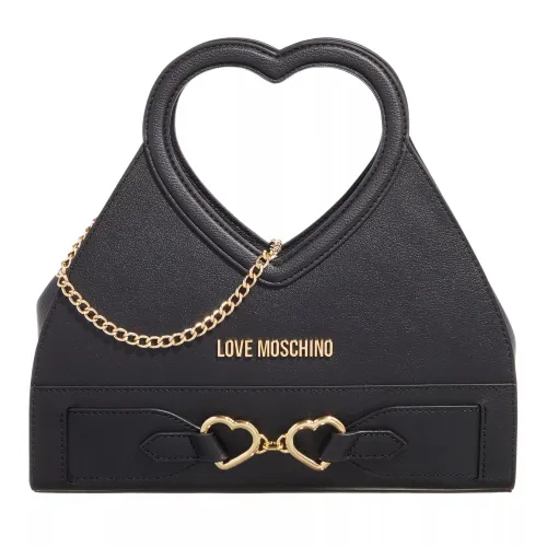 Love Moschino Tote Bags - Heart Handle Bag - black - Tote Bags for ladies