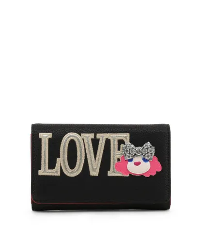 Love Moschino Womens Clutch Bags - Black Leather - One Size