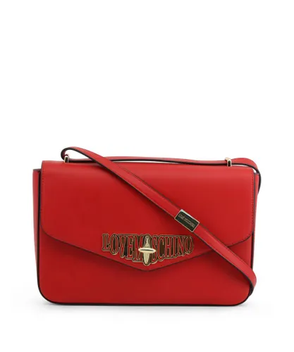 Love Moschino Womens Crossbody Bags - Red Leather - One Size