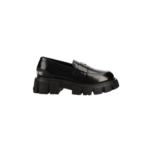 Love Moschino , Womens Leather Moccasins ,Black female, Sizes: