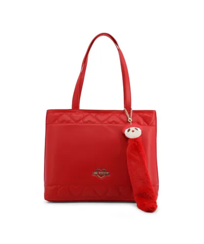 Love Moschino Womens Shoulder Bags - Red Leather - One Size