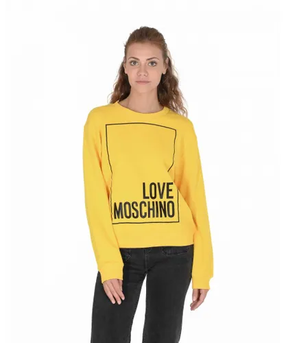 Love Moschino Womens Sweatshirt - Yellow