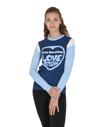 Love Moschino Womens T-Shirt - Blue