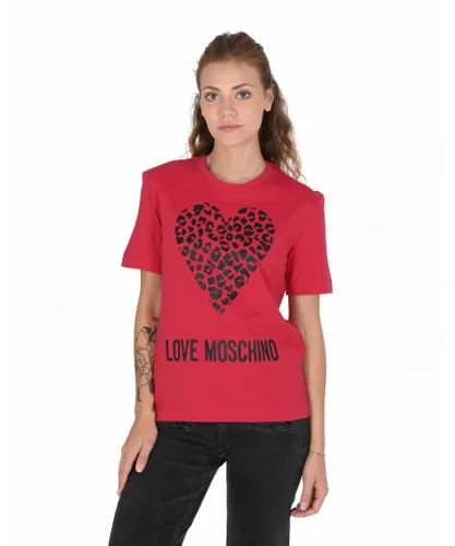 Love Moschino Womens T-Shirt - Red