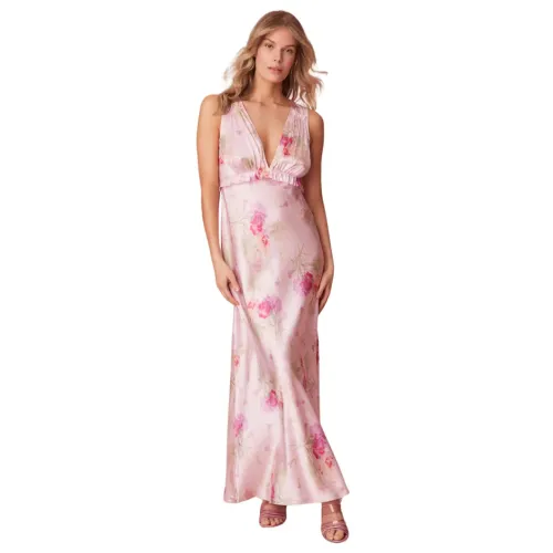 Loveshackfancy , Silk Charmeuse Floral Maxi Dress ,Multicolor female, Sizes:
