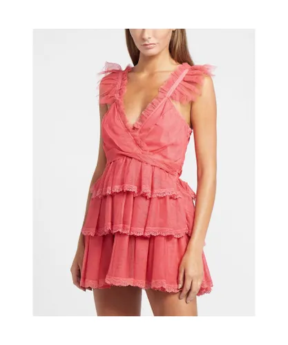 Loveshackfancy Womenss Love Shack Fancy Zorina Ruffle Dress in Pink