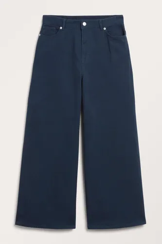 Low waist baggy wide leg trousers - Blue