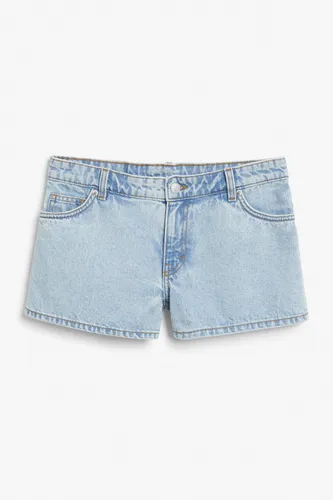 Low waist denim shorts - Blue