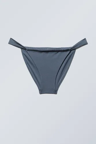 Low Waist Ruched Bikini Briefs - Blue