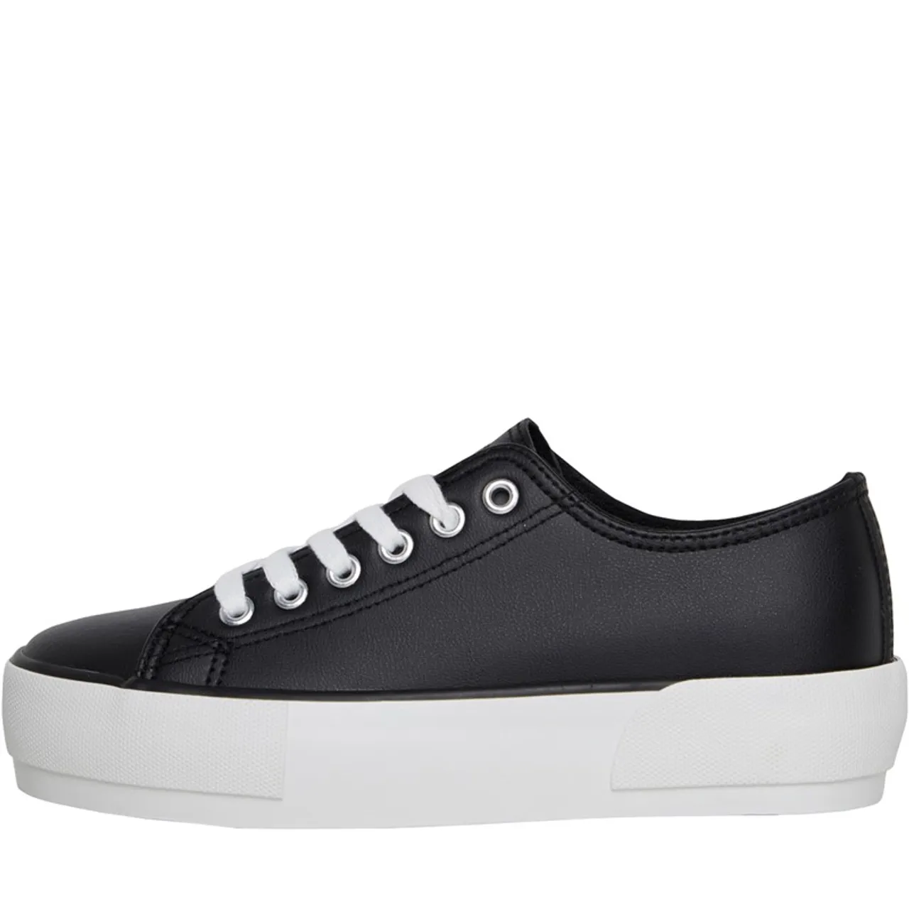 Loyalty And Faith Womens Millie PU Trainers Black/White