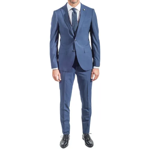 Lubiam , Suit Sets ,Blue male, Sizes: