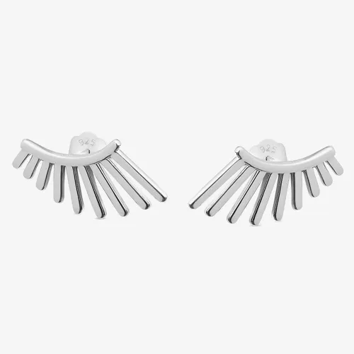 Lucy Quartermaine Silver Egyptian Temple Stud Earrings ES1