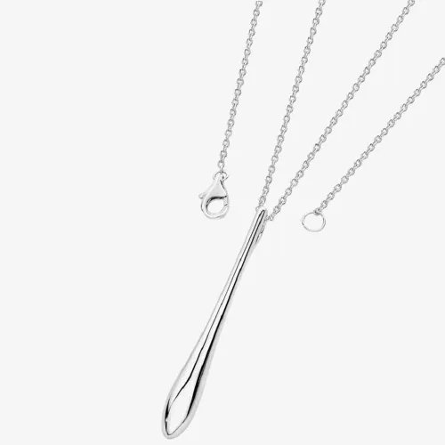 Lucy Quartermaine Silver Tear Drop Solid Pendant Necklace TDP4