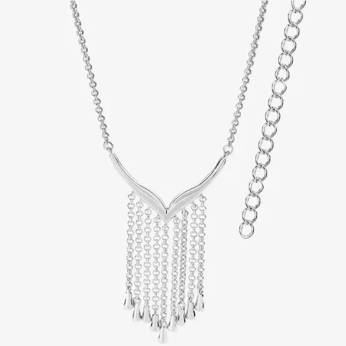 Lucy Quartermaine Silver Waterfall V Necklace WFN5