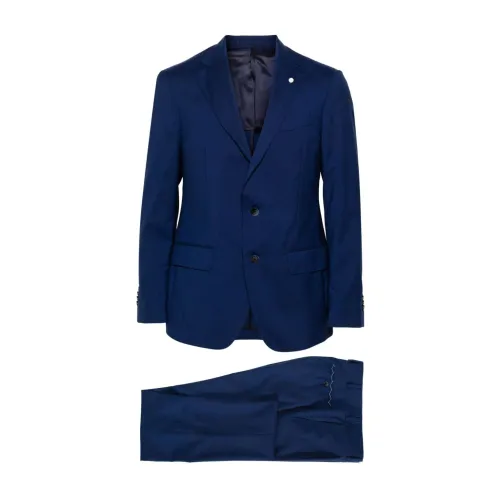 Luigi Bianchi Mantova , Bluette Suit - Stylish and Elegant ,Blue male, Sizes: