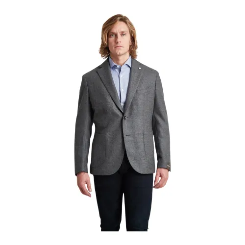 Luigi Bianchi Mantova , Stylish Jacket ,Gray male, Sizes:
