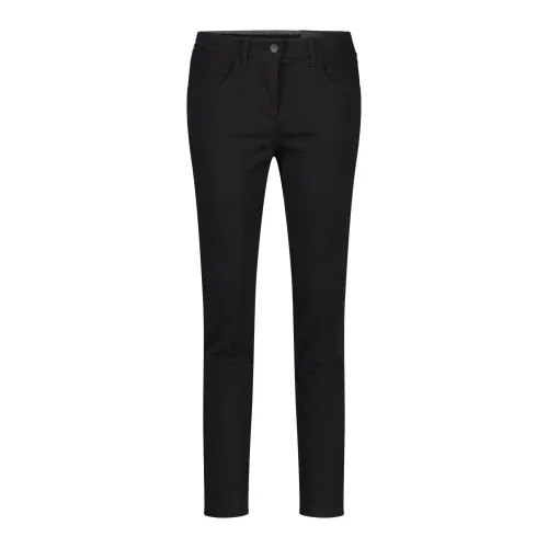 Luisa Cerano , Cotton Pants with Stylish Details ,Black female, Sizes: