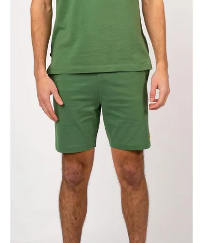 Luke 1977 Mens Trouser Sweat Shorts Green Cotton