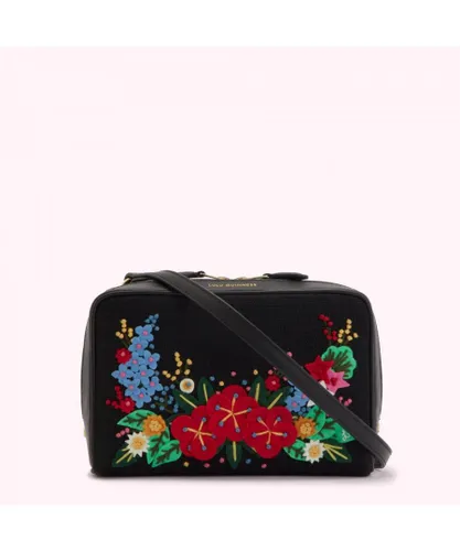Lulu Guinness Womens BLACK FLORAL BLOOMS LEXI CROSSBODY BAG - One Size