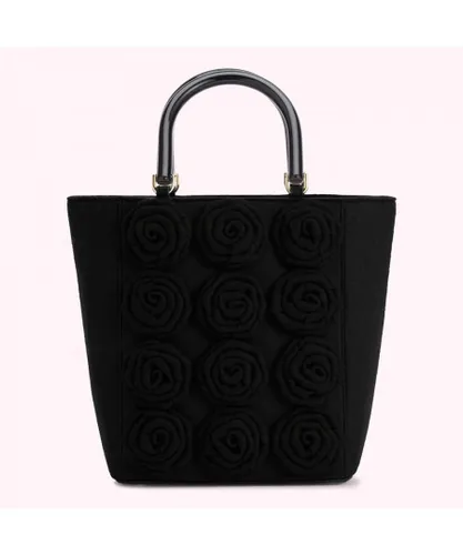 Lulu Guinness Womens BLACK LIFE IS A BAG OF ROSES BIBI TOTE - One Size