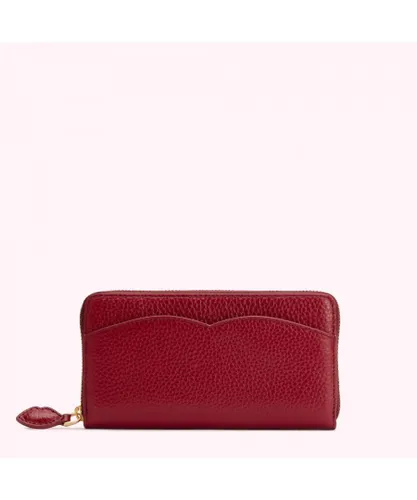 Lulu Guinness Womens CHINA RED CUPIDS BOW CONTINENTAL WALLET - One Size